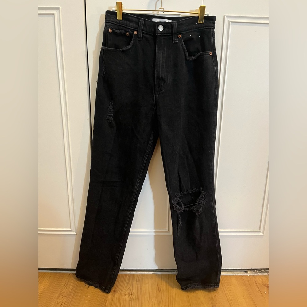 abercrombie the 90s straight ultra high rise